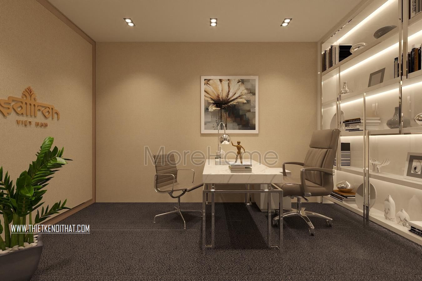 Thiết kế nội thất văn phòng Saffron Thanh Xuân